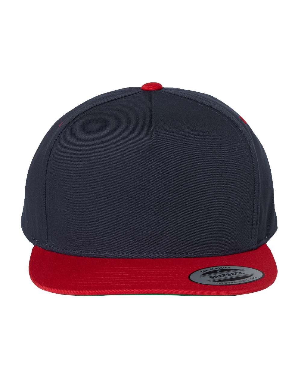 YP Classics - Five-Panel Cotton Twill Snapback Cap - Navy/ Red