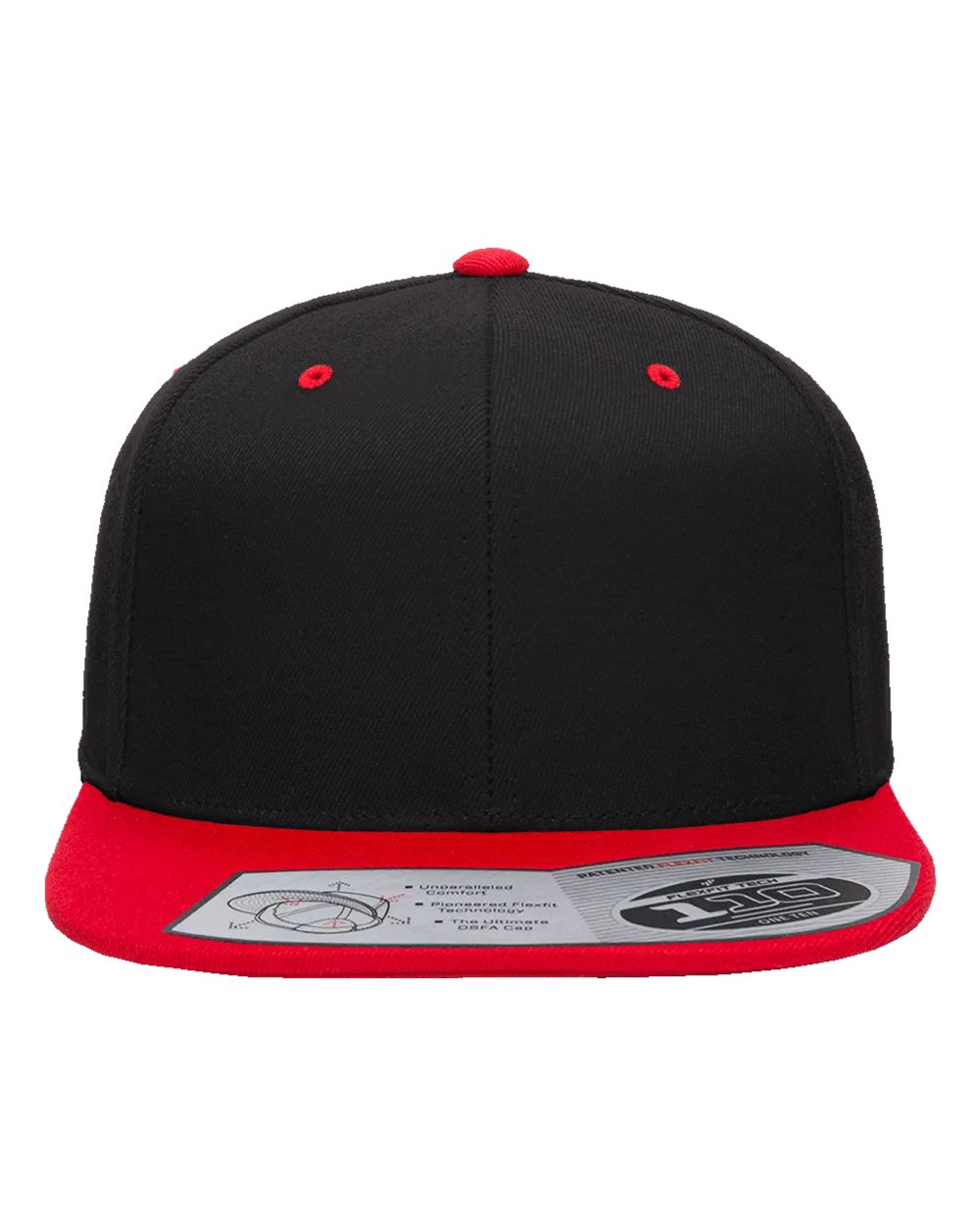 Flexfit - 110® Snapback Cap - Black/ Red