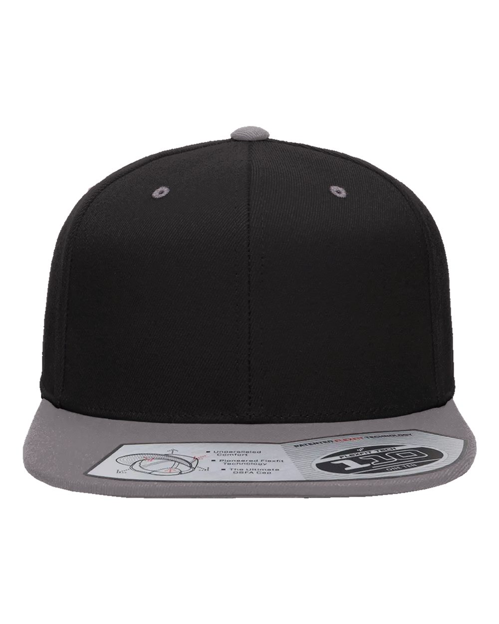 Flexfit - 110® Snapback Cap - Black/ Grey