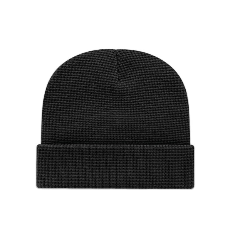 Cap America - Waffle Knit with Cuff - Black