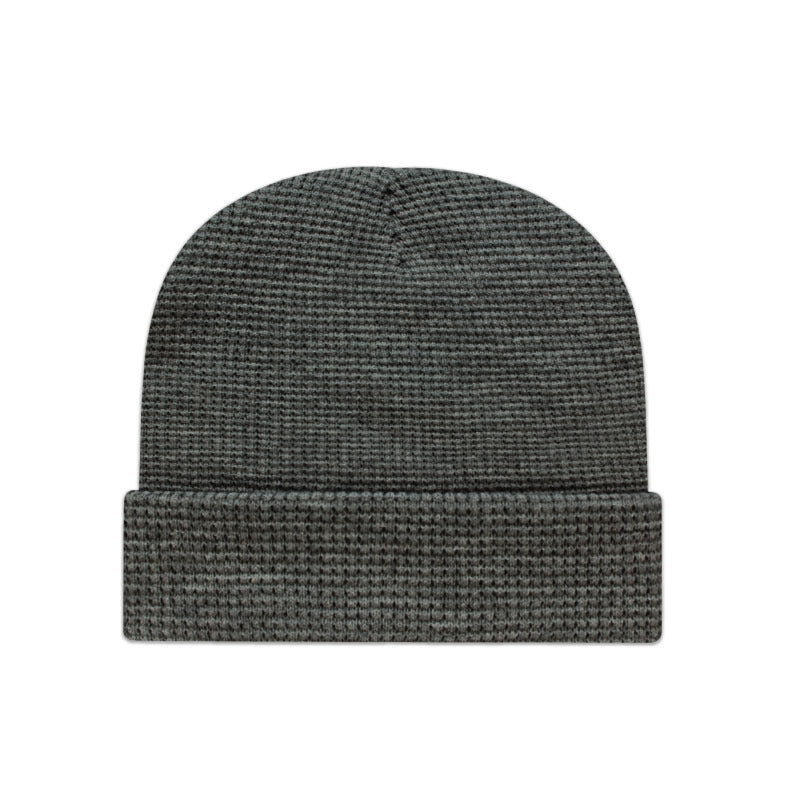 Cap America - Waffle Knit with Cuff - Dark Heather