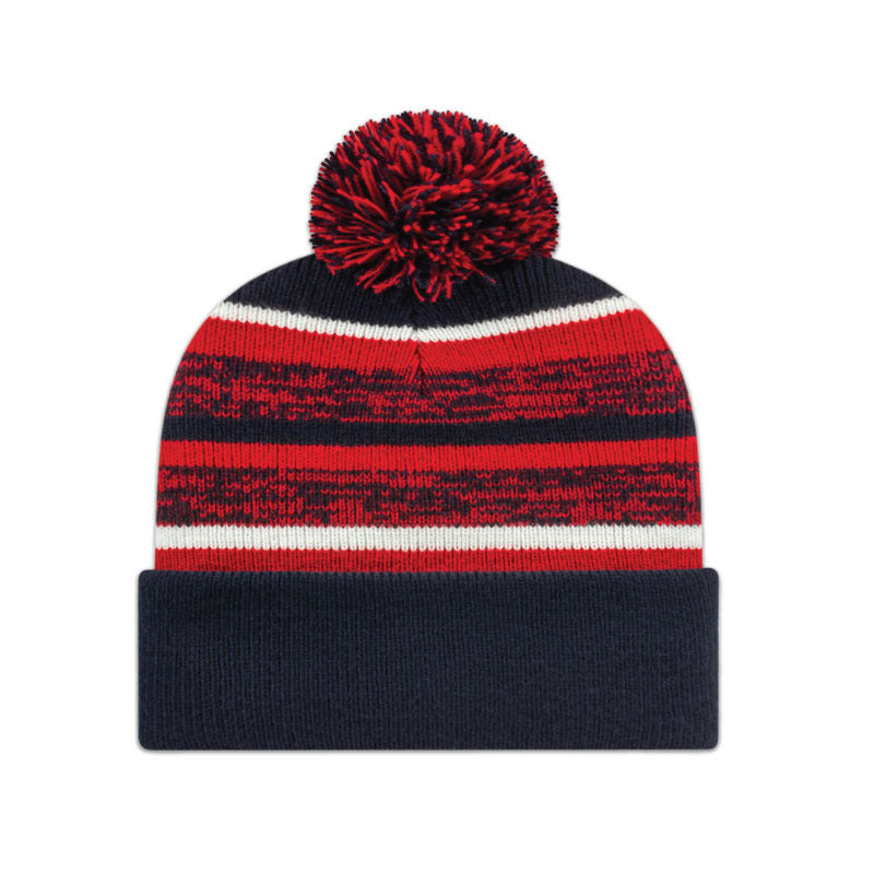 Cap America - Fleece Lined Knit with Cuff - Navy/Red/White
