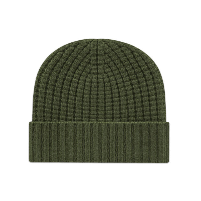 Cap America - Premium Waffle Knit with Cuff - Olive