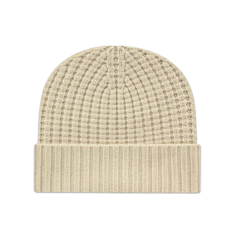 Cap America - Premium Waffle Knit with Cuff - Ivory
