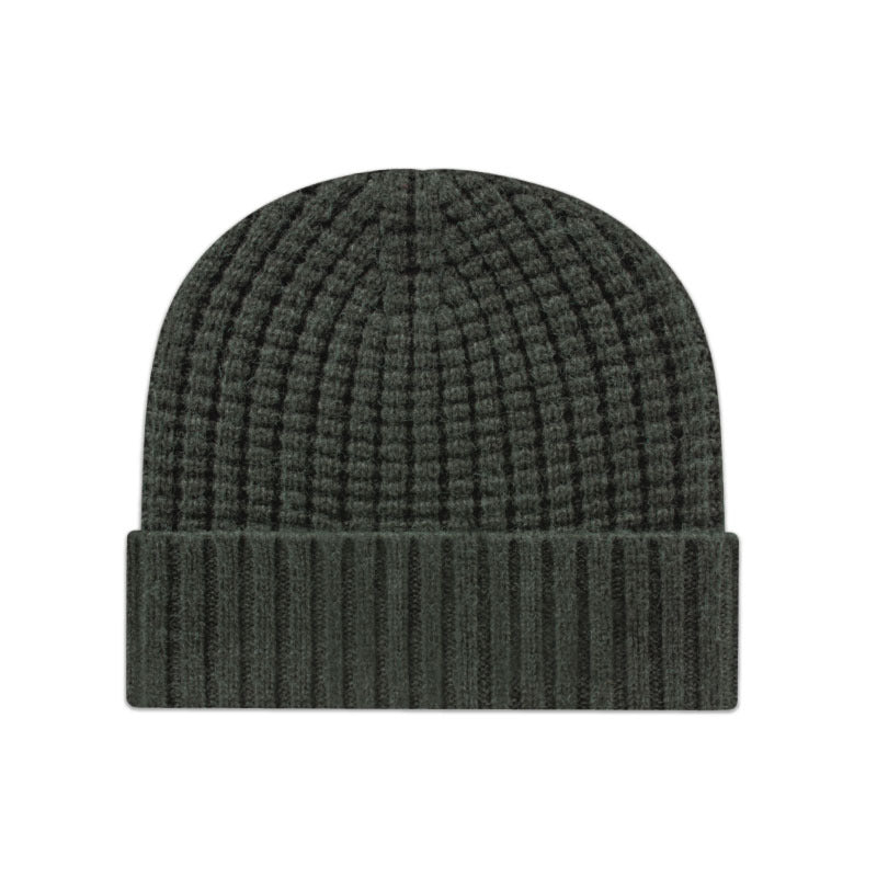 Cap America - Premium Waffle Knit with Cuff - Dark Heather