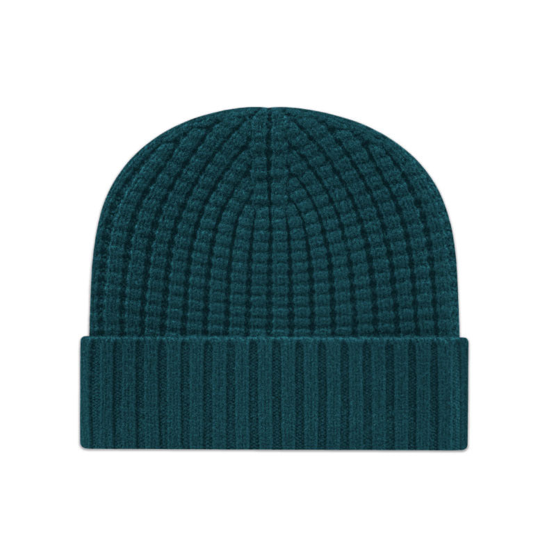 Cap America - Premium Waffle Knit with Cuff - Blue Topaz