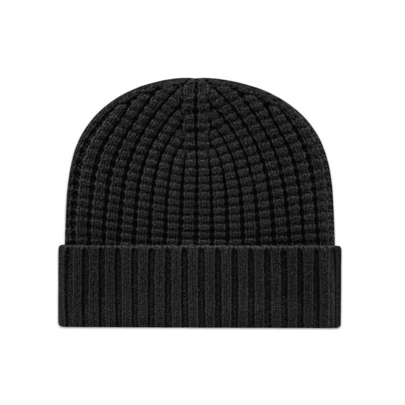 Cap America - Premium Waffle Knit with Cuff - Black