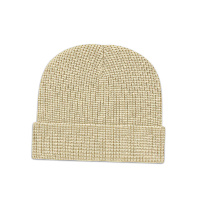 Cap America - Waffle Knit with Cuff - Ivory