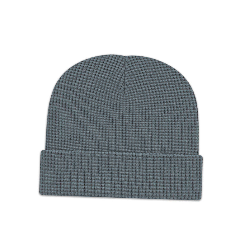 Cap America - Waffle Knit with Cuff - Slate Blue