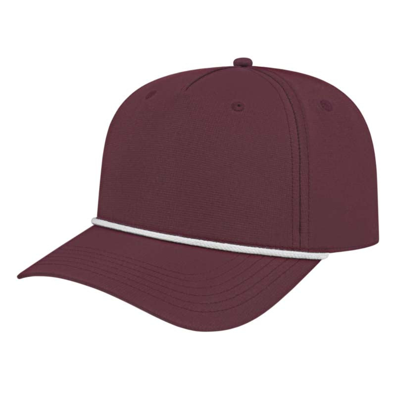 Cap America - Athletic Rope Cap - Merlot/White
