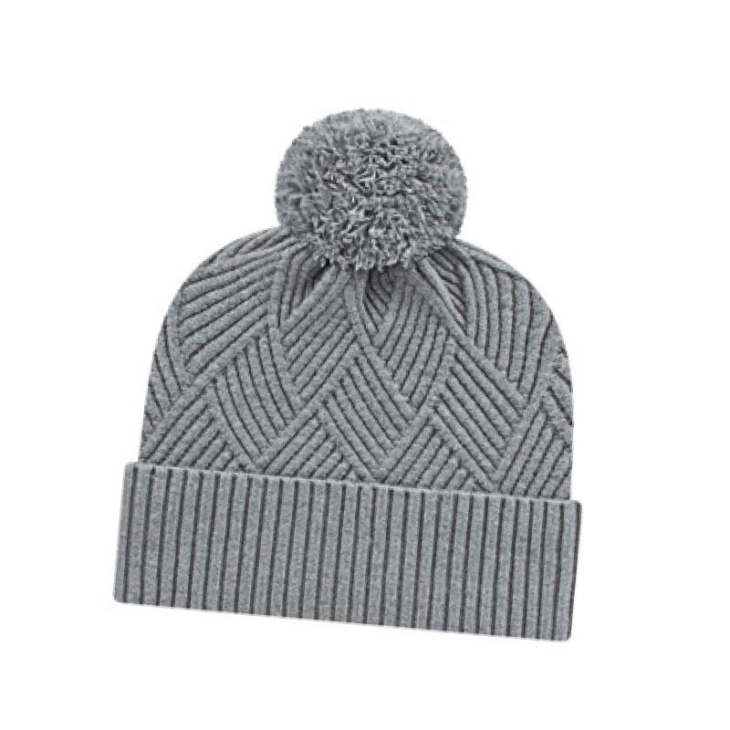 Cap America - Premium Diagonal Weave Knit Cap with Cuff - Heather