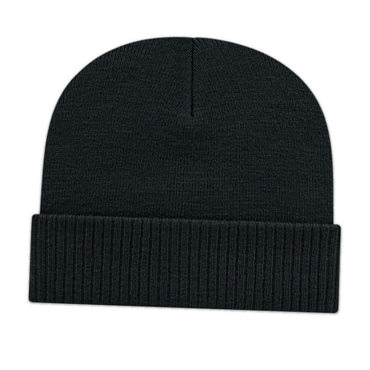 Cap America - Knit Toque with Ribbed Cuff - Black