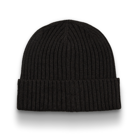 Division - Traditional 6 Seam Ribbed Toque with Cuff - Black