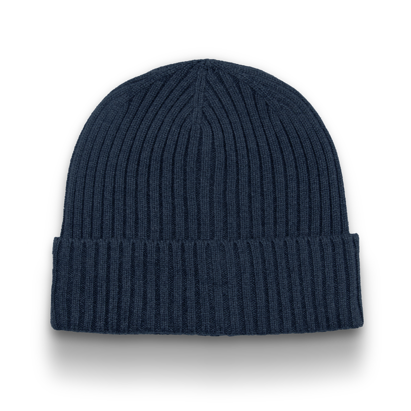 Division - Traditional 6 Seam Ribbed Toque with Cuff - Blue Black