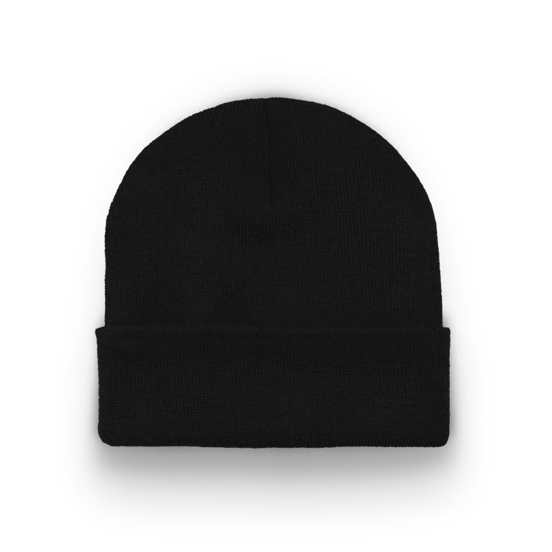 Division - Traditional Knit Hat with Cuff - Black