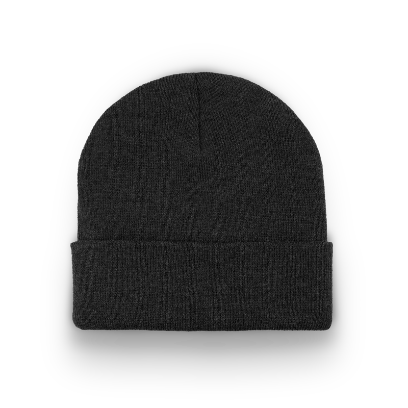 Division - Traditional Knit Hat with Cuff - Dark Heather