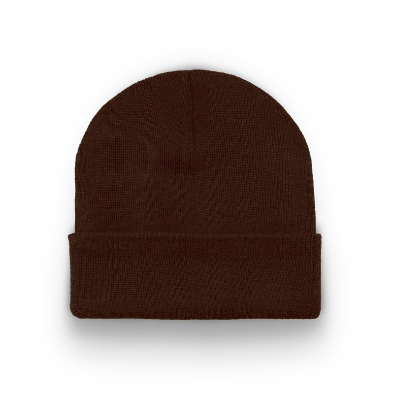 Division - Traditional Knit Hat with Cuff - Brown