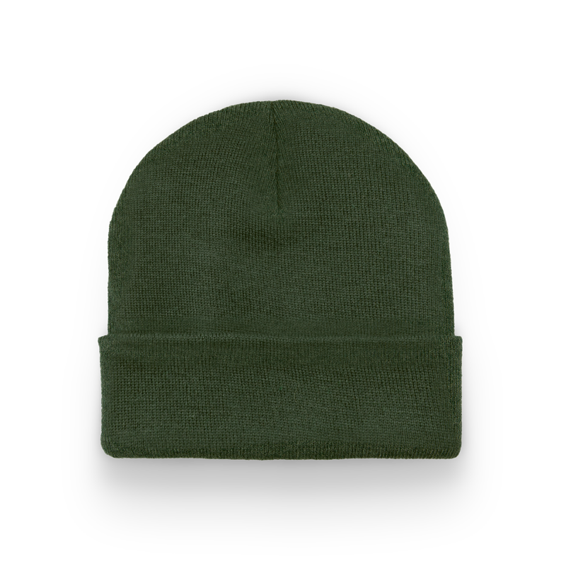 Division - Traditional Knit Hat with Cuff - Forest Green