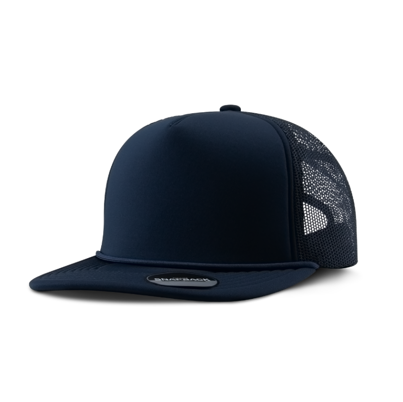 Division - Traditional 5-Panel Foam Cap with Rope - Navy