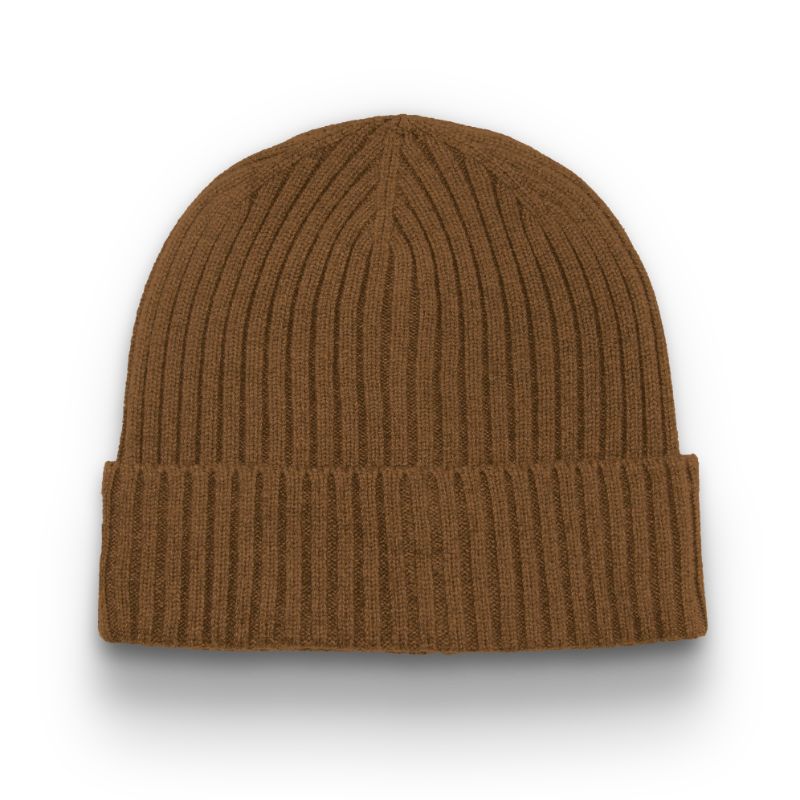 Division - Traditional 6 Seam Ribbed Toque with Cuff - Heather Brown