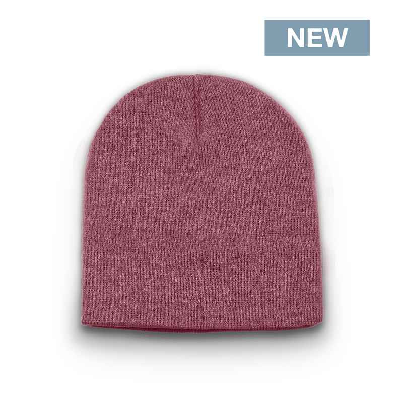 Division - Traditional Knit Beanie - Heather Maroon