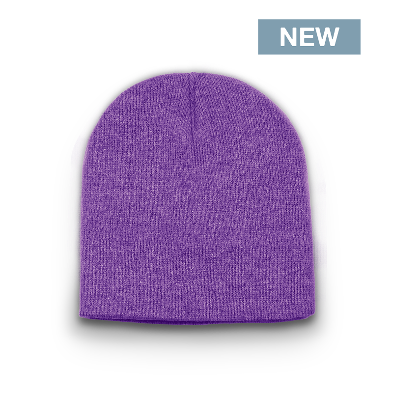 Division - Traditional Knit Beanie - Heather Purple