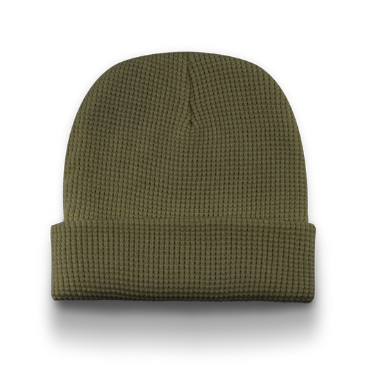 Division - Traditional Waffle Toque with Cuff - Army Green