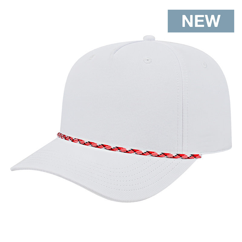 Cap America - Athletic Rope Cap - White/Red,White,Black