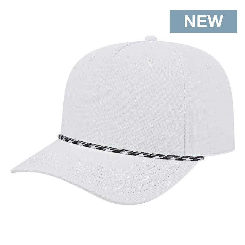 Cap America - Athletic Rope Cap - White/White,Black