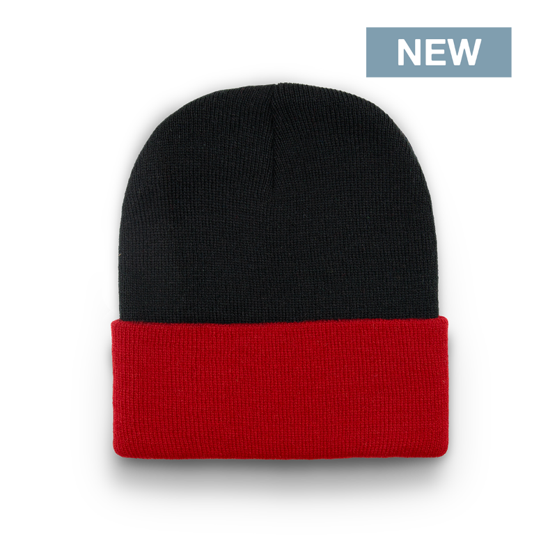 Division - Traditional Color Block Cuff Toque - Black/Red