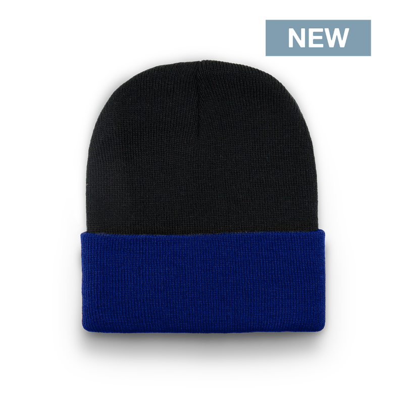 Division - Traditional Color Block Cuff Toque - Black/Royal