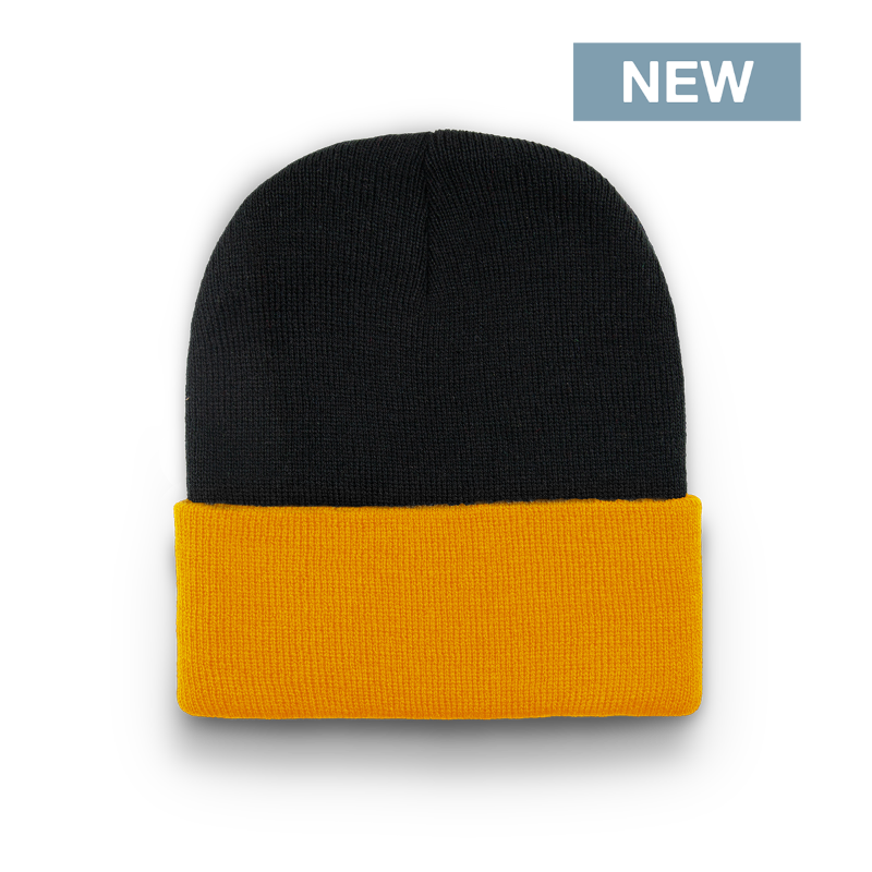 Division - Traditional Color Block Cuff Toque - Black/Gold