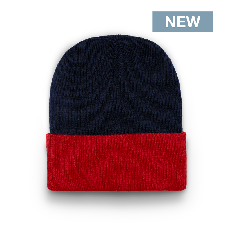 Division - Traditional Color Block Cuff Toque - Navy/Red