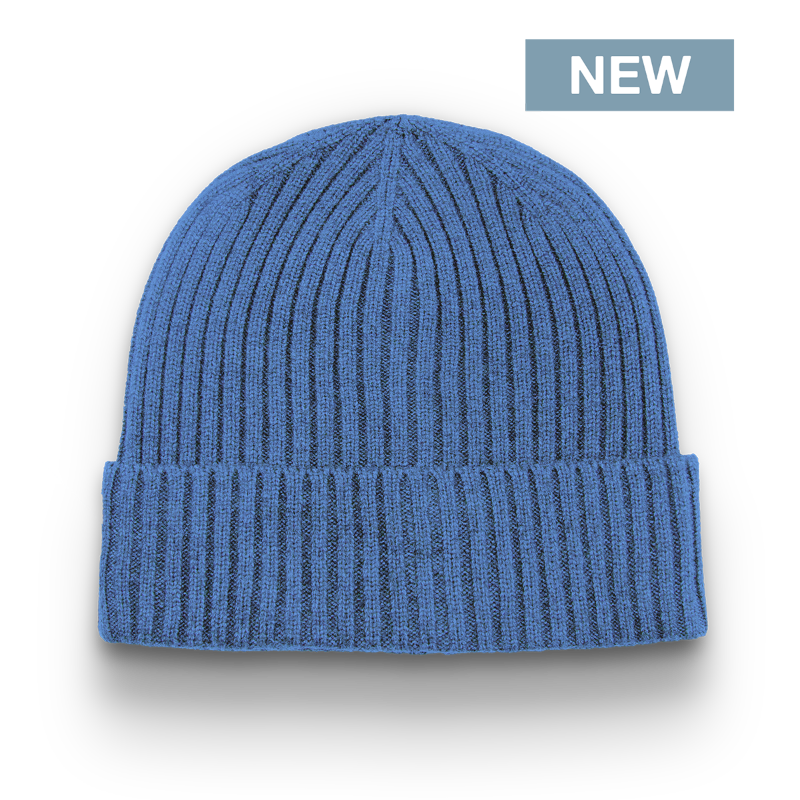 Division - Traditional 6 Seam Ribbed Toque with Cuff - Columbia Blue