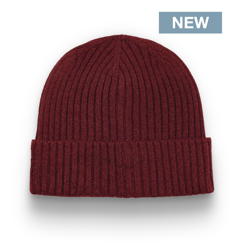 Division - Traditional 6 Seam Ribbed Toque with Cuff - Maroon