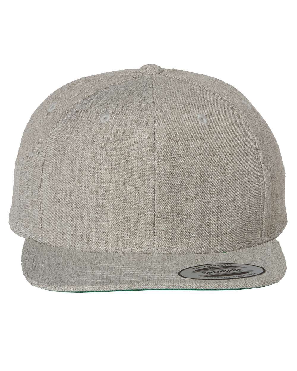 YP Classics - Premium Flat Bill Snapback Cap - Heather Grey