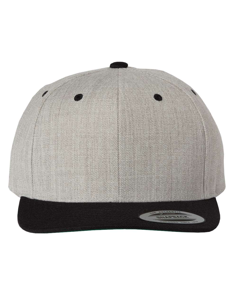 YP Classics - Premium Flat Bill Snapback Cap - Heather/ Black