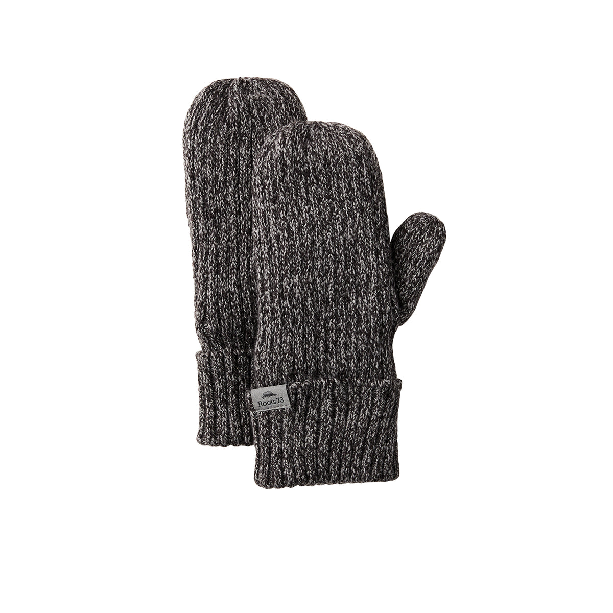 Roots - Woodland Knit Mitts - Dark Charcoal Mix