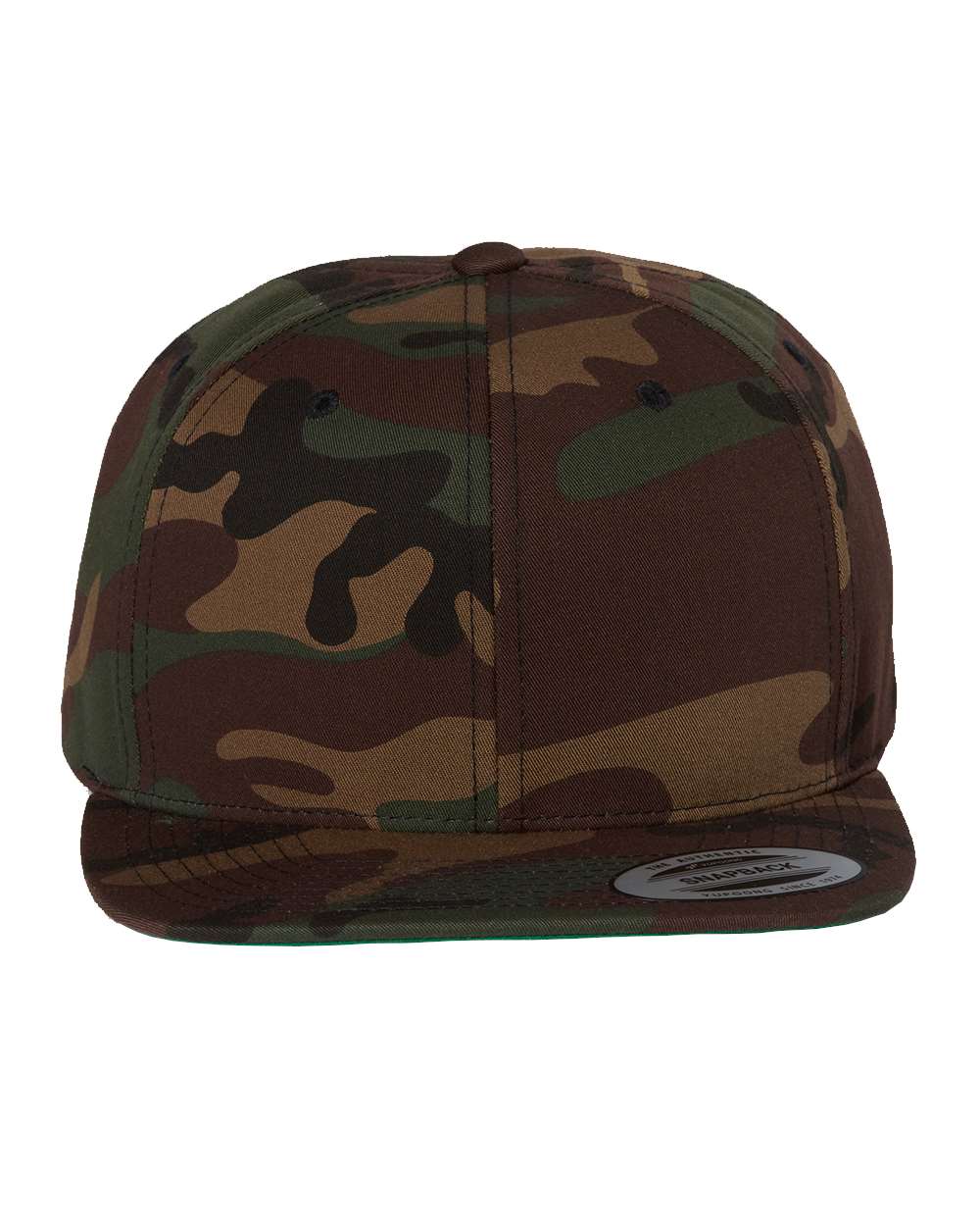 YP Classics - Premium Flat Bill Snapback Cap - Green Camo