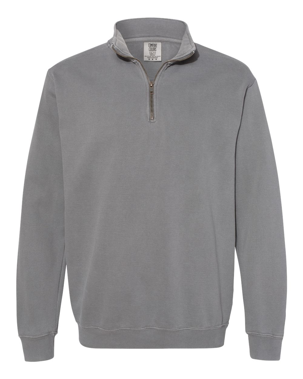 Comfort Colors - Garment-Dyed Quarter-Zip Sweatshirt - Grey