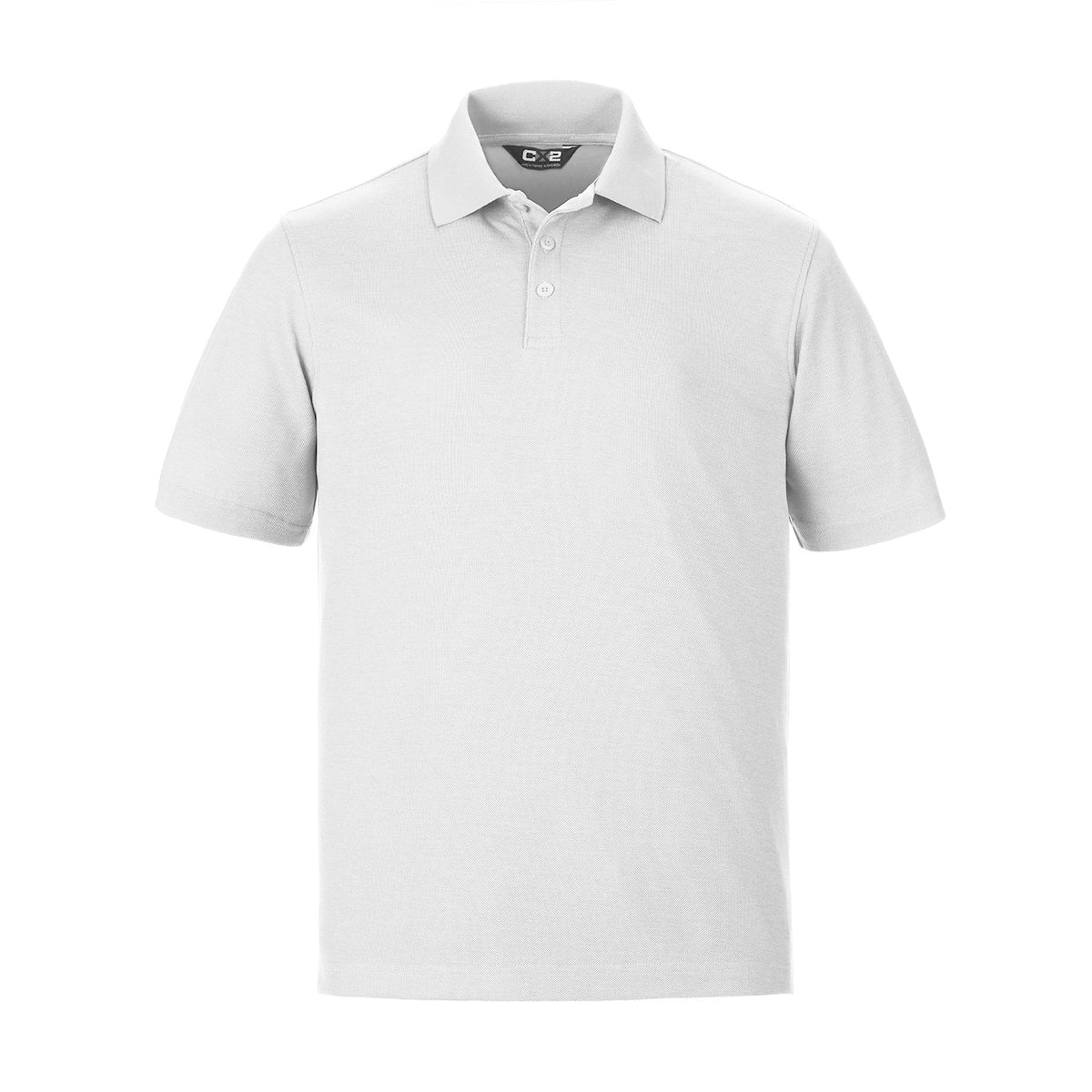 CX2 - Ace Men's Pique Mesh Polo - White