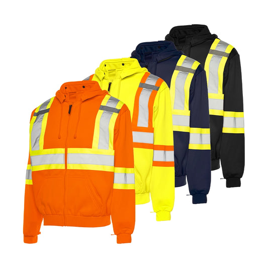 TH3 - Traffic Hoodie w/ Detachable Hood, 4″ Refl. Tape