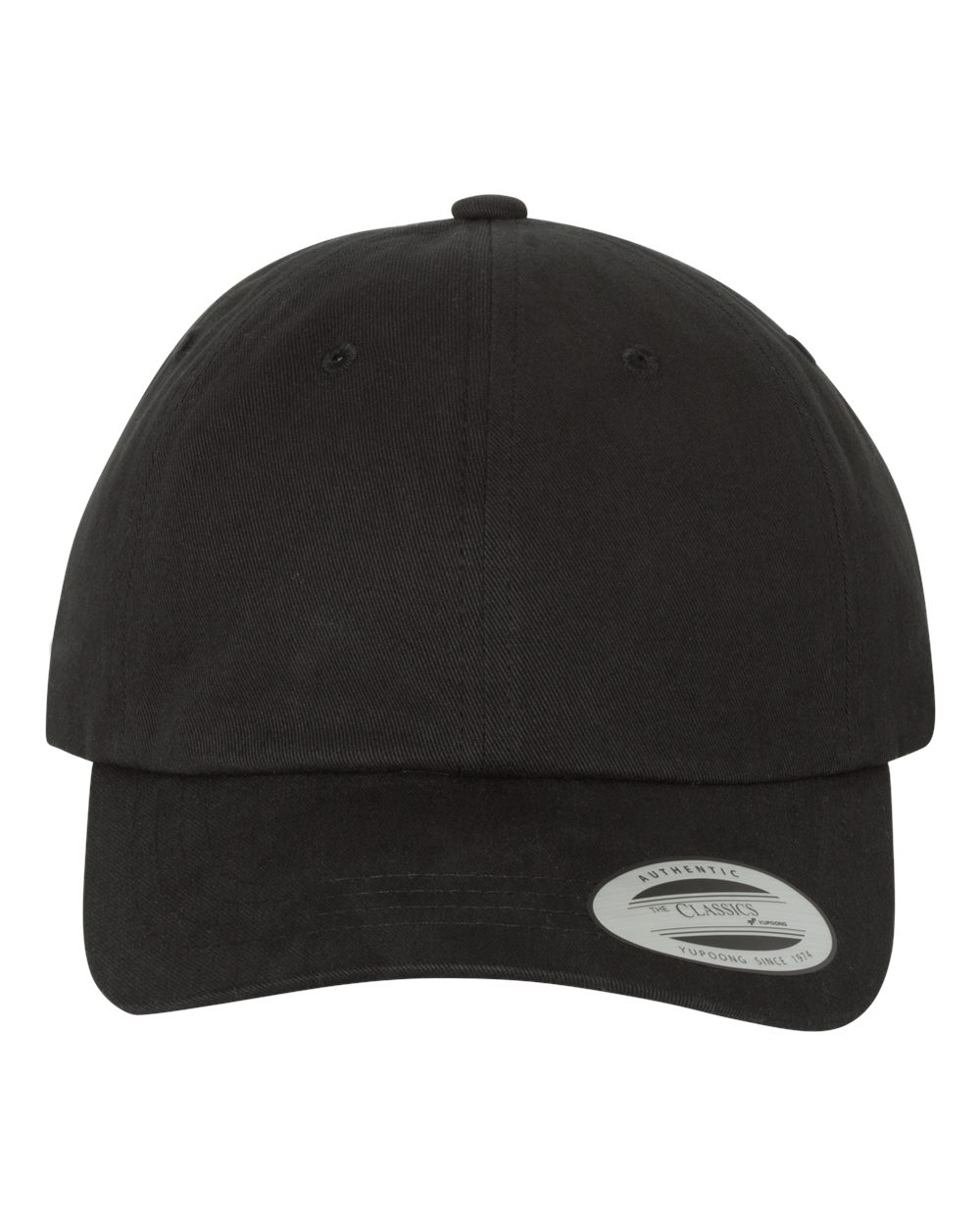 YP Classics - Peached Cotton Twill Dad Hat - Black