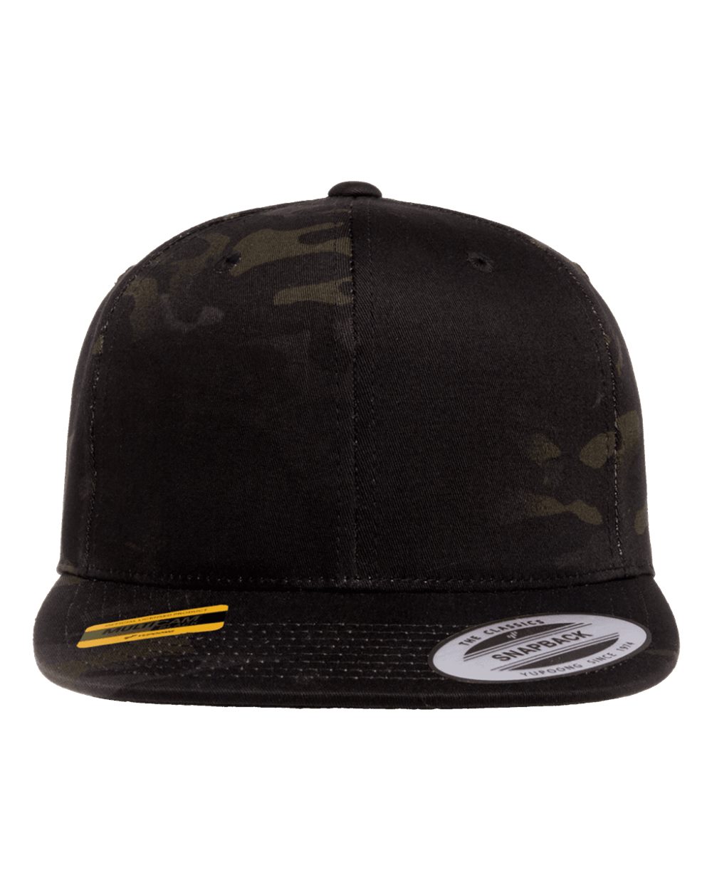 YP Classics - Premium Flat Bill Snapback Cap - Multicam Black