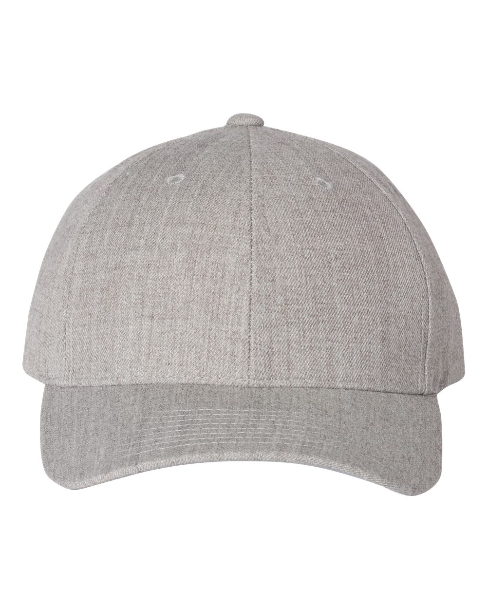 YP Classics - Premium Curved Bill Snapback Cap - Heather Grey