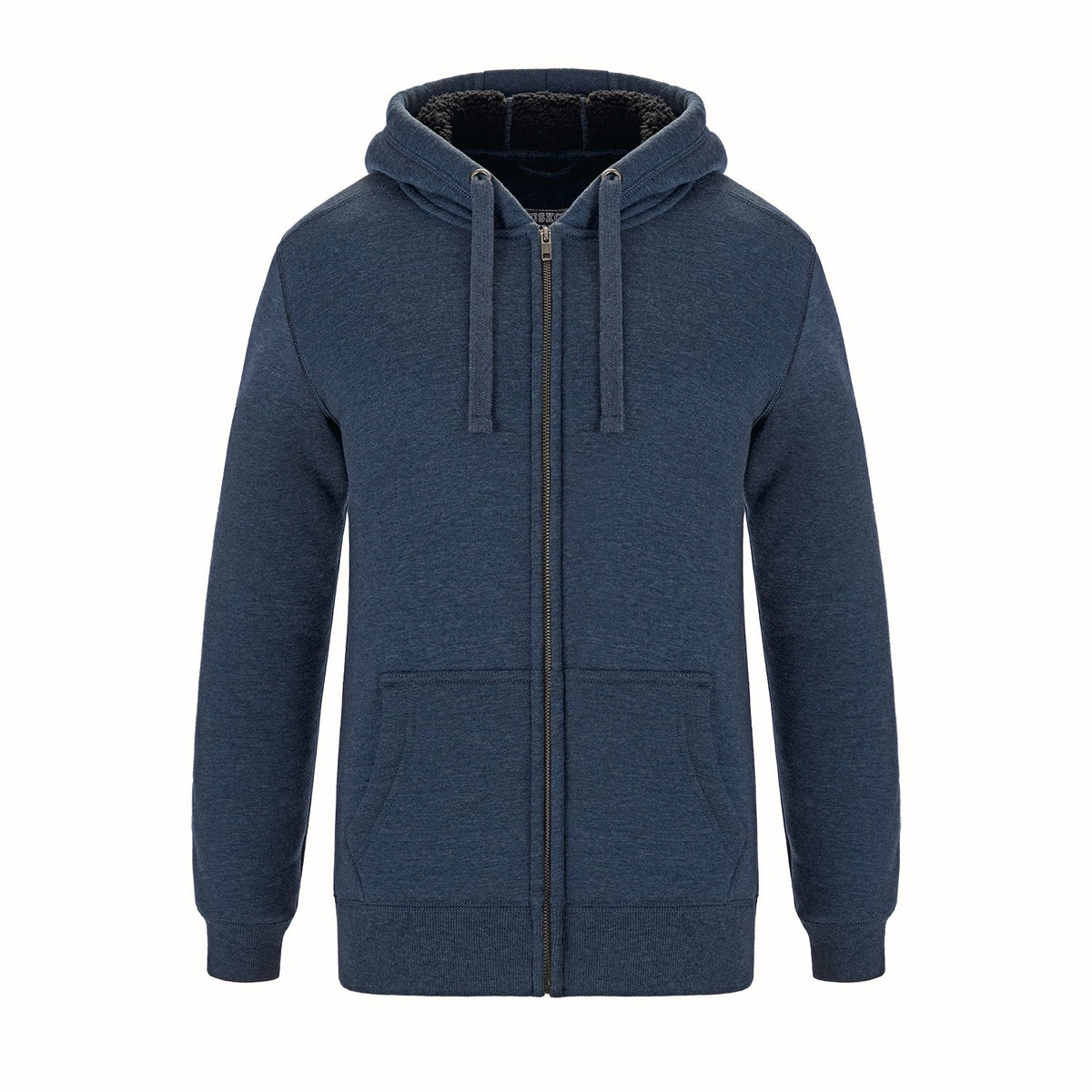 Muskoka Trail Garment Co. - Yolo Ladies Full Zip Hooded Sweatshirt w/ Sherpa Fleece - Navy Heather