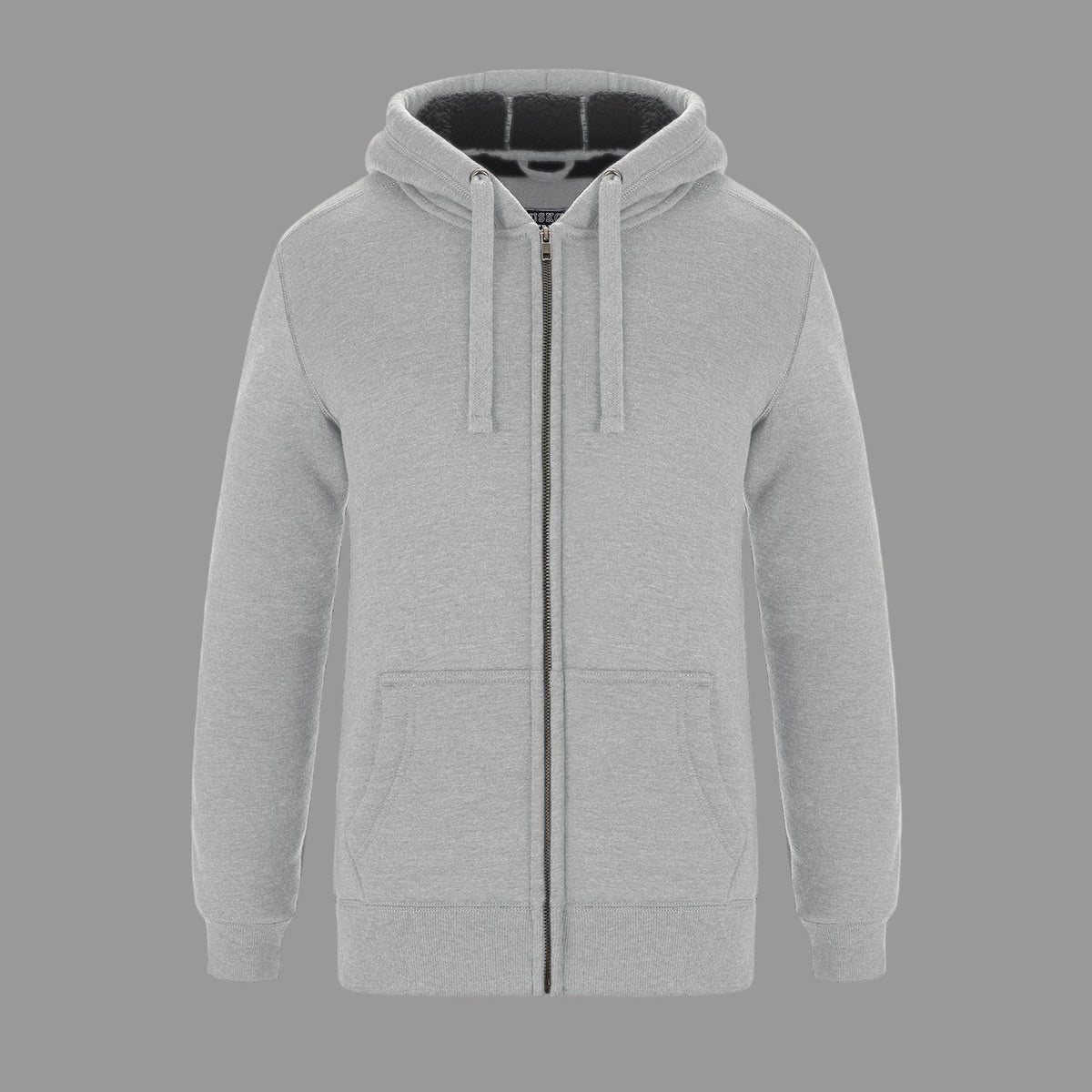Muskoka Trail Garment Co. - Yolo Ladies Full Zip Hooded Sweatshirt w/ Sherpa Fleece - Silver Heather