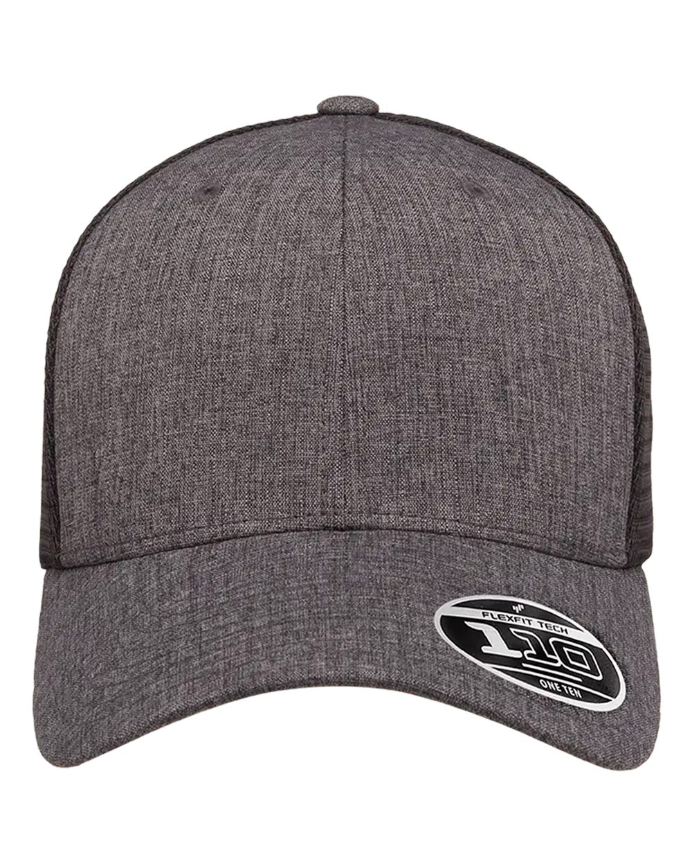 Flexfit - 110® Mesh-Back Cap - Melange Charcoal/ Black