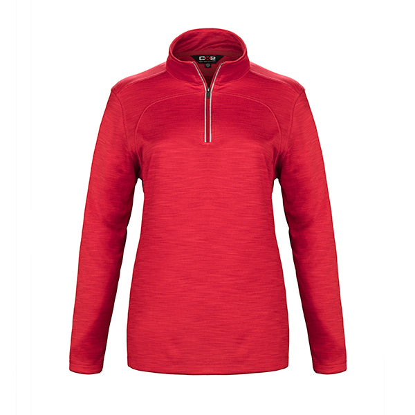 CX2 - Meadowbrook Ladies Interlock 1/4 Zip Pullover - Red