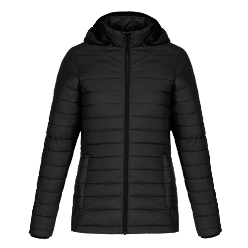Muskoka Trail Garment Co. - Canyon Ladies Puffy Jacket w/ Detachable Hood - Black